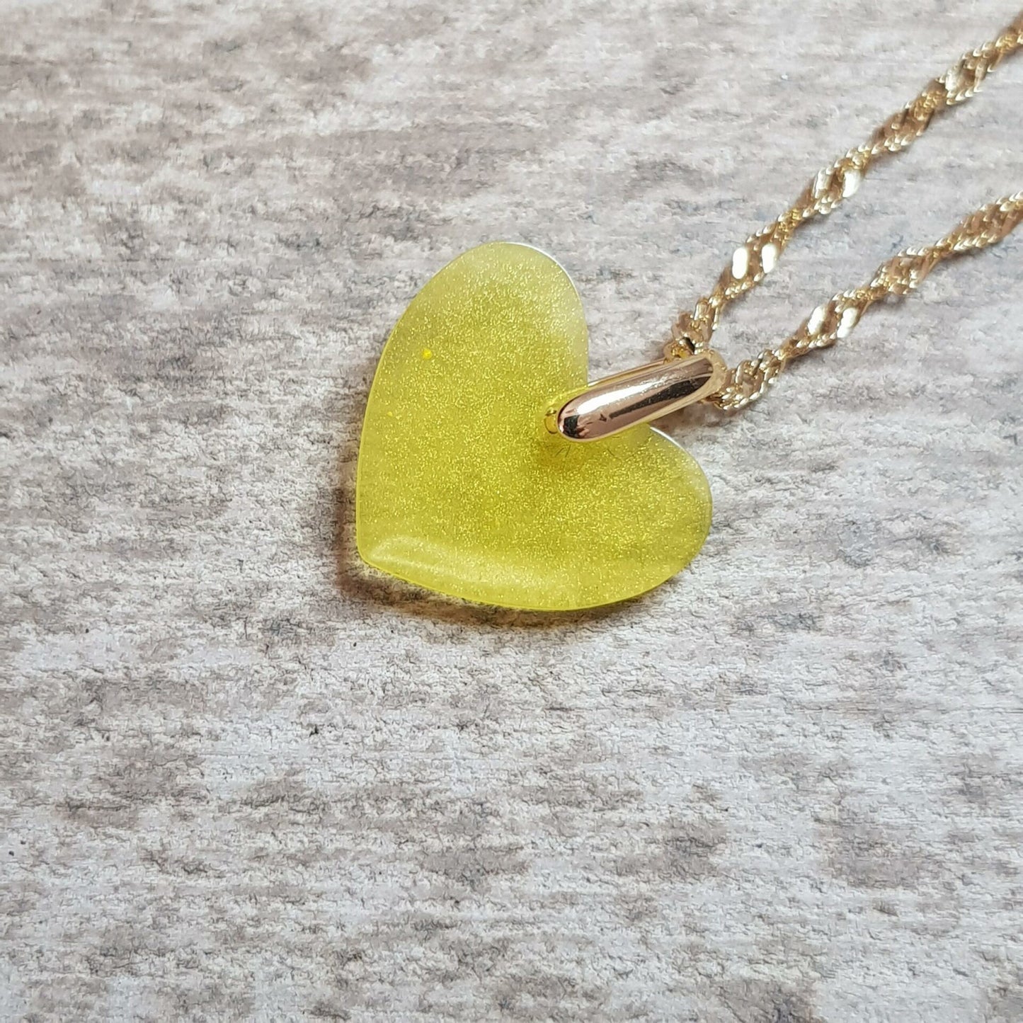 Collier coeur citron