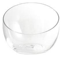 Coupelle en verre oblique, design moderne et contemporain pour bougie