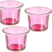 Photophore en verre rose