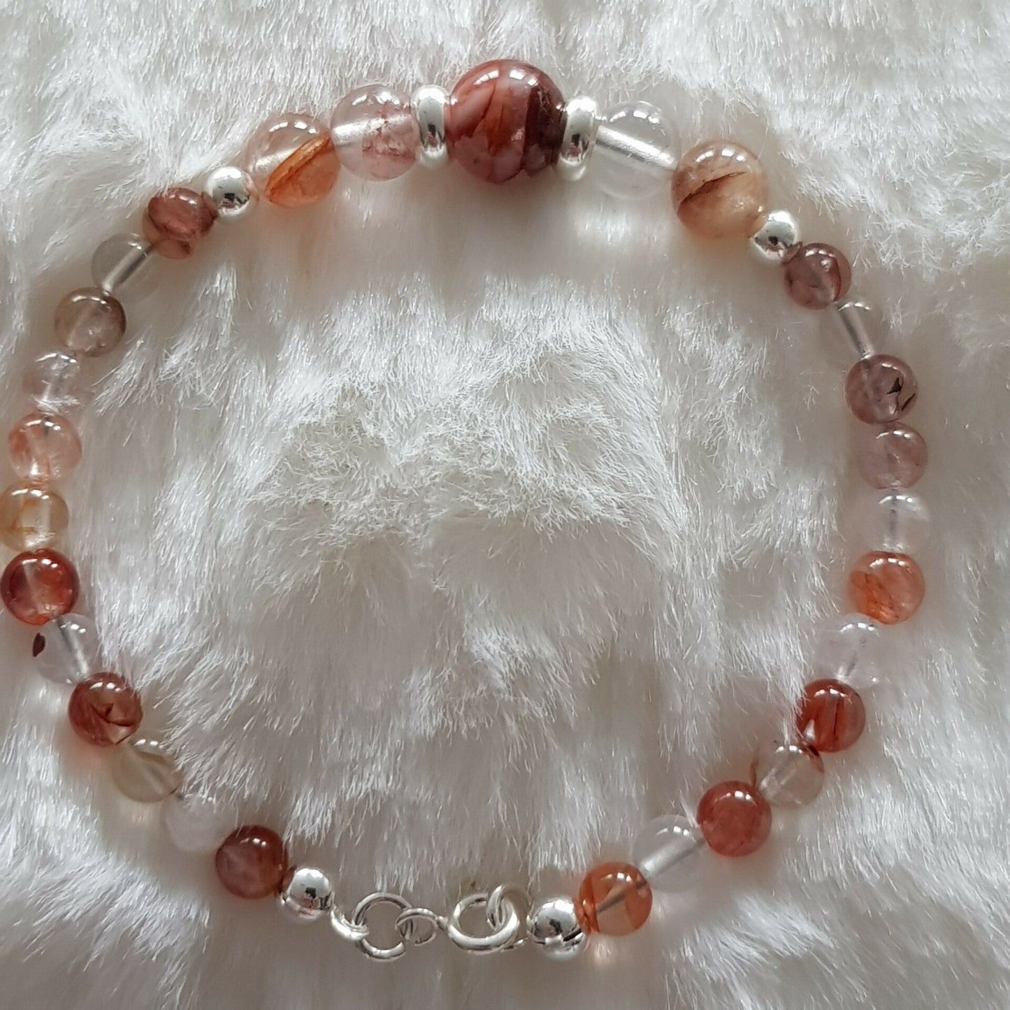 Bracelet quartz hématoite argent 925