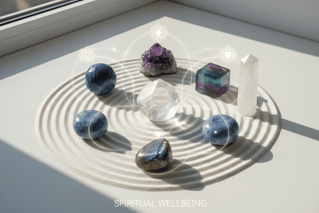 Pierres de l'esprit - cristaux pour clarté mentale sagesse intuition et méditation en lithothérapie spirituelle