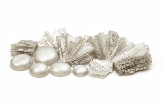 Muscovite mica naturelle argentée - minéral en feuilles translucides scintillantes pour lithothérapie clarté mentale