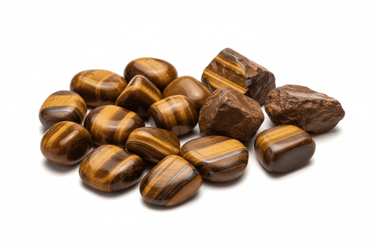 Œil de tigre naturel brun-doré - pierre chatoyante aux reflets soyeux pour bijouterie et lithothérapie protection courage