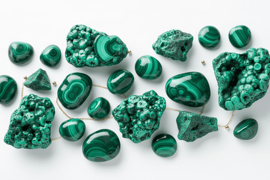 Malachite naturelle verte - pierre aux motifs circulaires concentriques pour bijouterie et lithothérapie transformation
