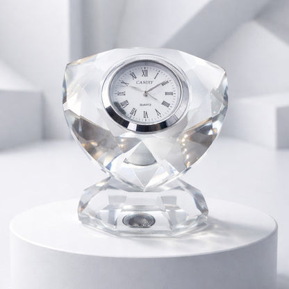 Horloge sur Pied en Cristal de Verre - Élégance Intemporelle