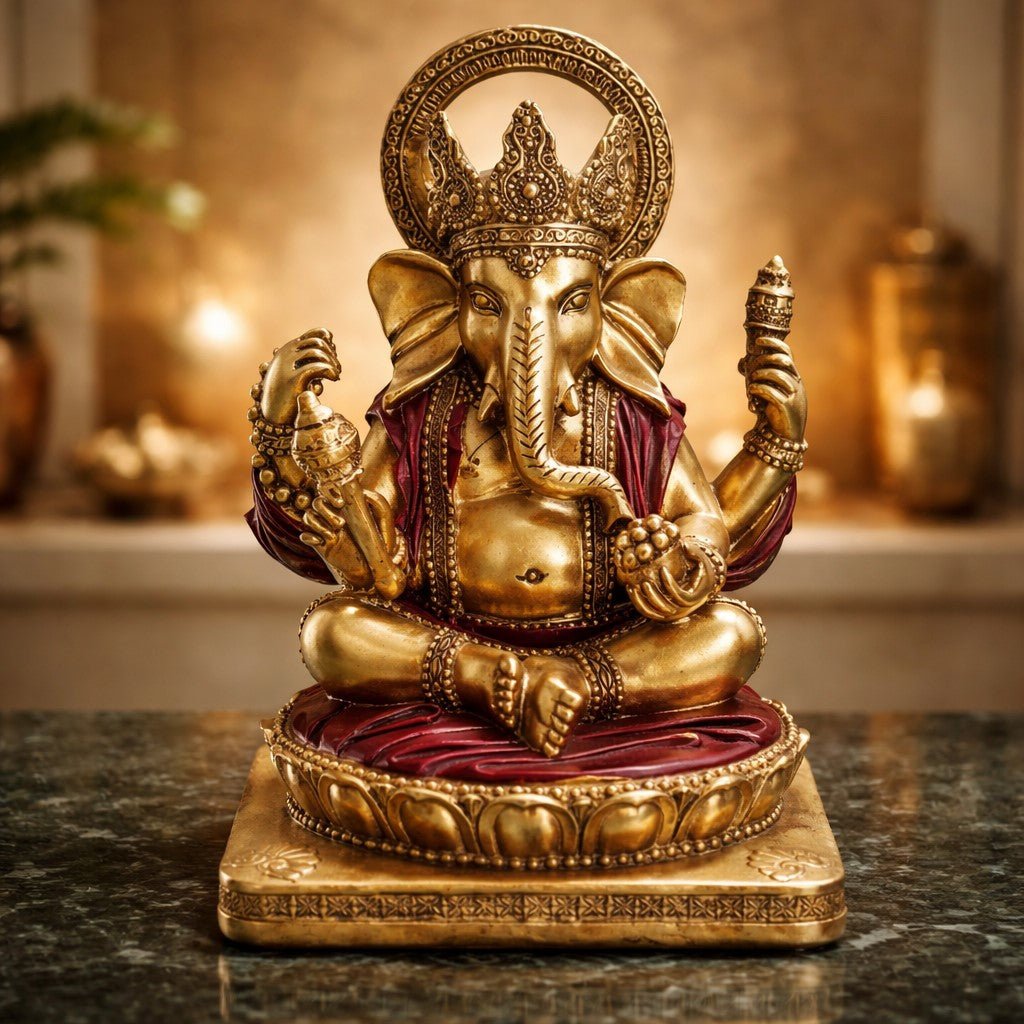 Statue Ganesh 14 cm - Divinité Hindoue Porte-Bonheur