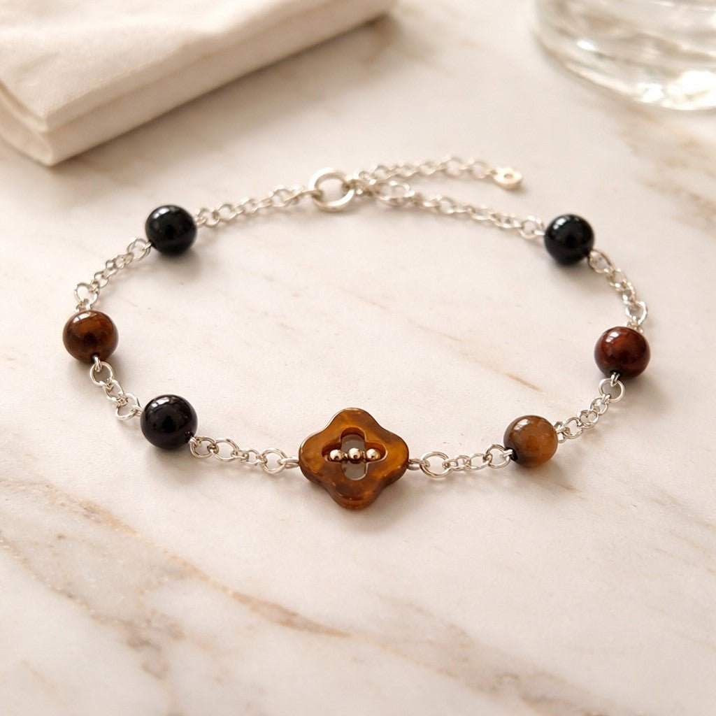 Bracelet 3 Œil Argent 925 - Taureau Tigre Faucon