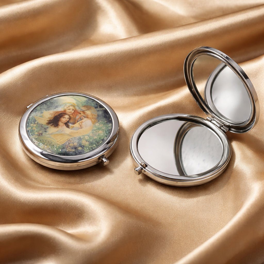 Miroir de Poche Ange 1 - Accessoire Beauté Raffiné