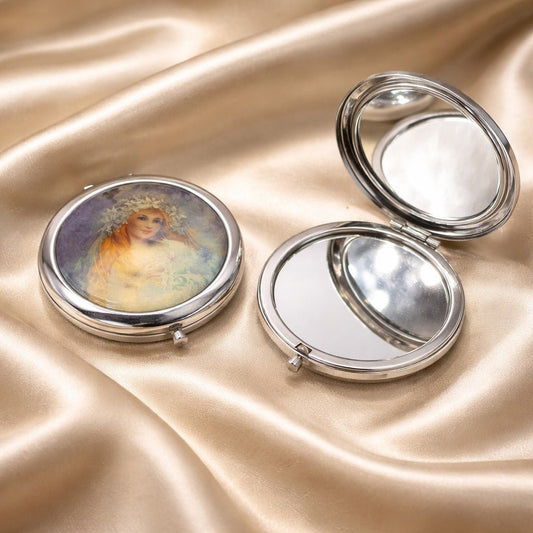 Miroir de Poche Ange 4 - Accessoire Élégant et Raffiné