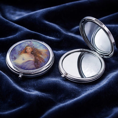 Miroir de Poche Ange 2 - Accessoire Beauté Charmant