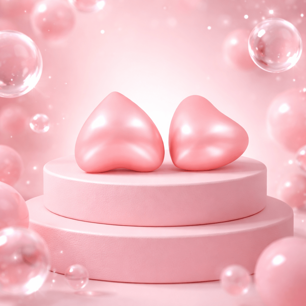 Perles de Bain Rose Cœur à l'Unité - Huile de Bain Parfumée Française