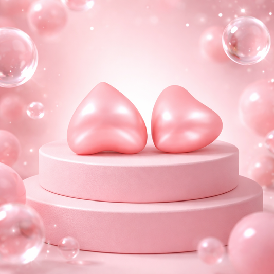 Perles de Bain Rose Cœur à l'Unité - Huile de Bain Parfumée Française