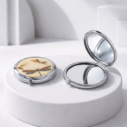 Miroir de Poche Libellule en Famille - Accessoire Élégant