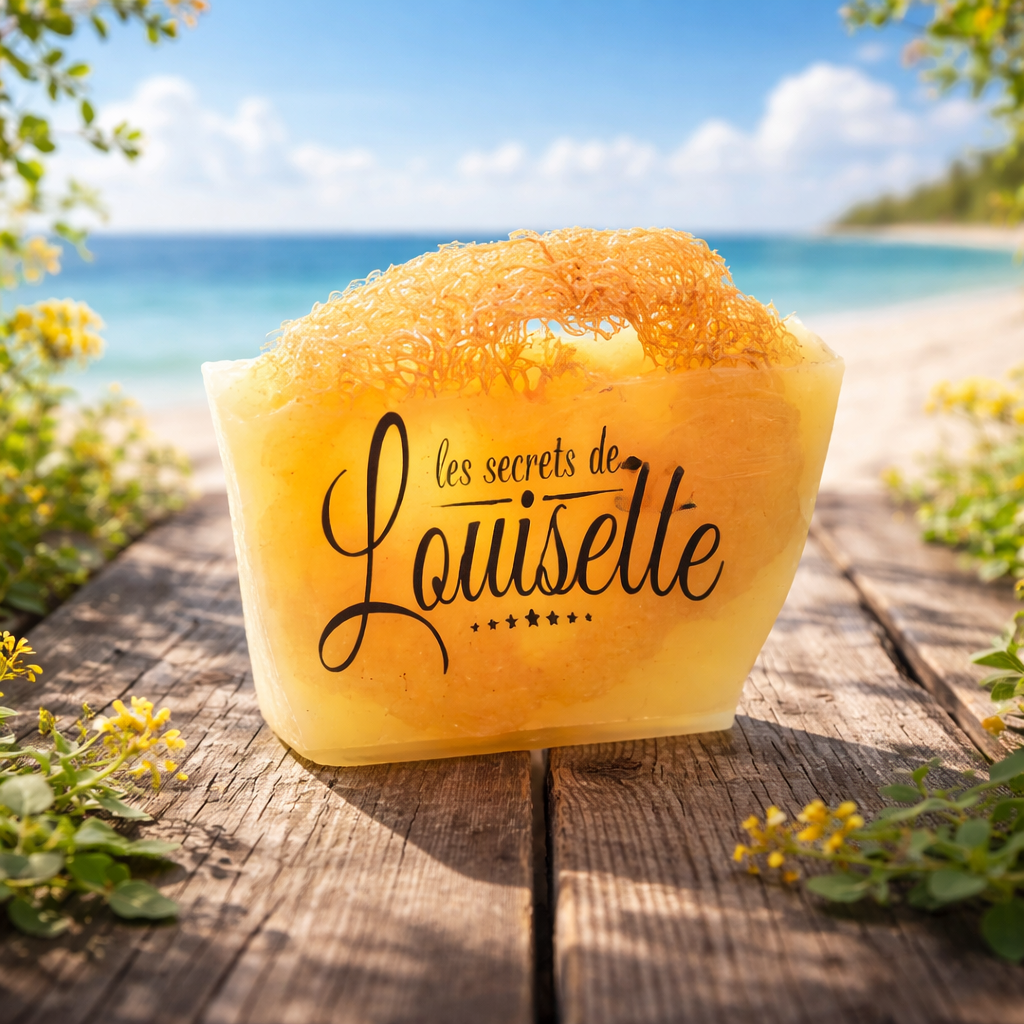 Savon Loofah Monoï - Exfoliation Douce & Évasion Tropicale
