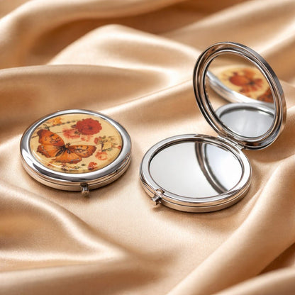 Miroir de Poche Papillon 5 - Accessoire Élégant et Pratique