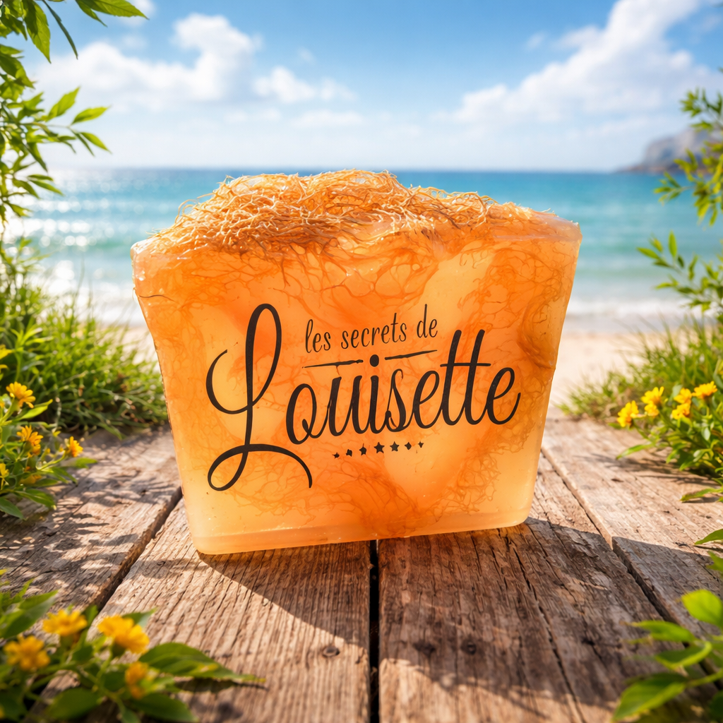 Savon Loofah Rose de Damas - Exfoliation Douce & Parfum Délicat