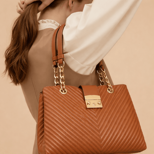 Sac à main Darnel caramel - Douceur et élégance avec ce sac caramel en promotion