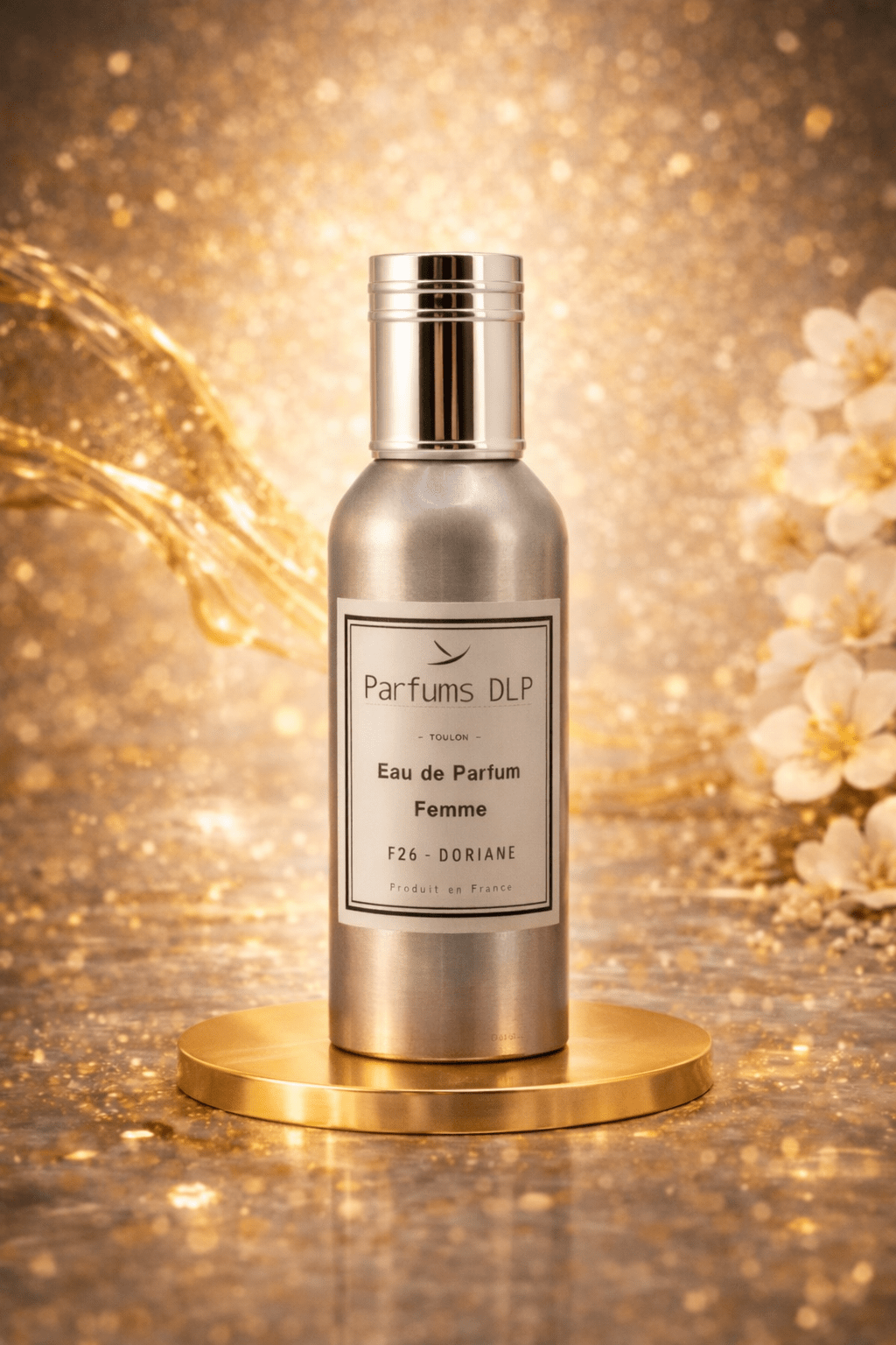 Eau de Parfum Femme J'aime, Doriane - Élégance Dorée et Raffinée