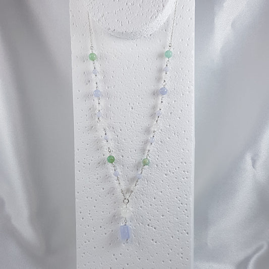 Pendentif Stabilité Émotionnelle - Lithothérapie Pierres Naturelles Argent 925