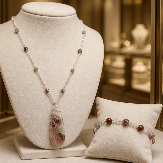 Parure Agate Crazy Argent 925
