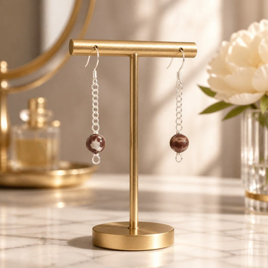 Boucles d'Oreilles Agate Crazy - Argent 925 & Pierre Naturelle