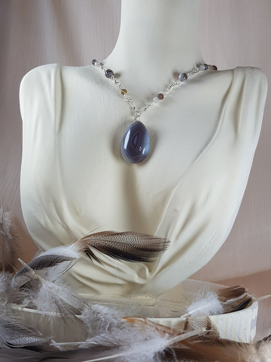 agate botswana argent 925