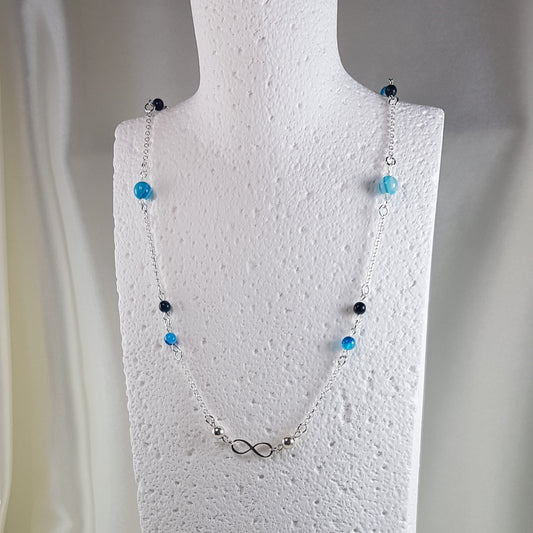  Pendentif agate turquoise en argent 925 - pierre naturelle infini