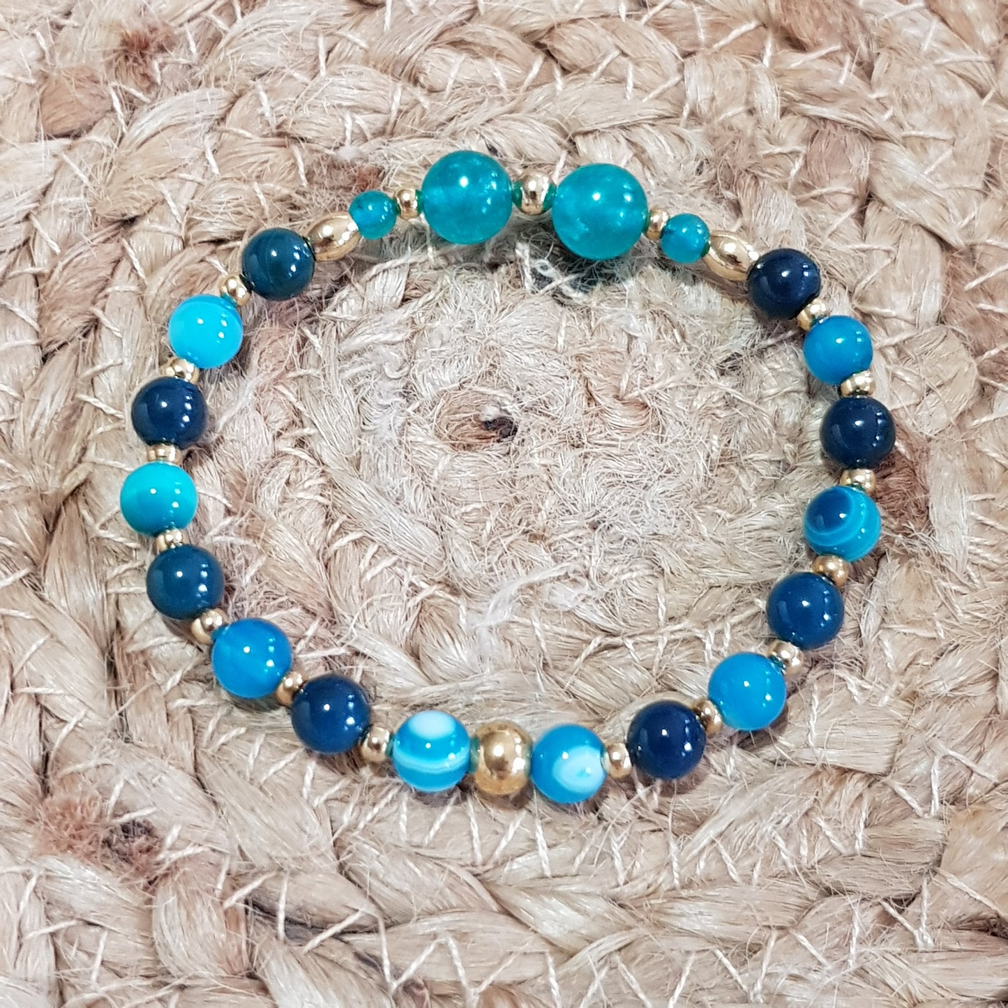 Bracelet agate turquoise