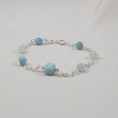 Aigue marine argent 925