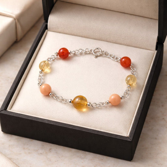 Bracelet Allégresse - Lithothérapie Pierres Naturelles Argent 925
