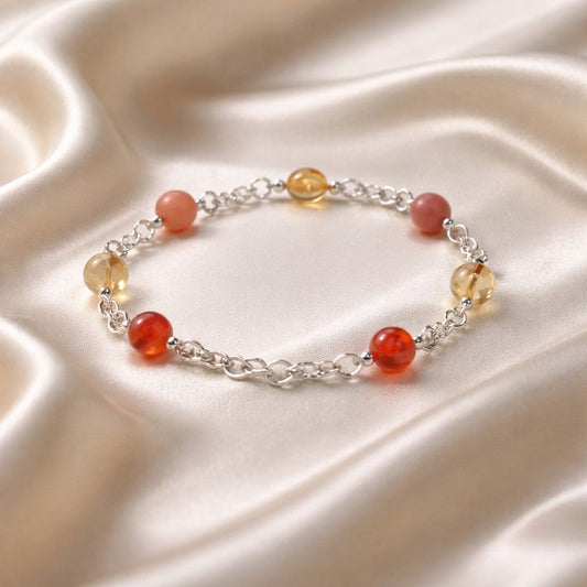 Bracelet Allégresse - Lithothérapie Pierres Naturelles Argent 925