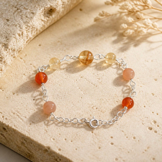 Bracelet Allégresse - Lithothérapie Pierres Naturelles Argent 925