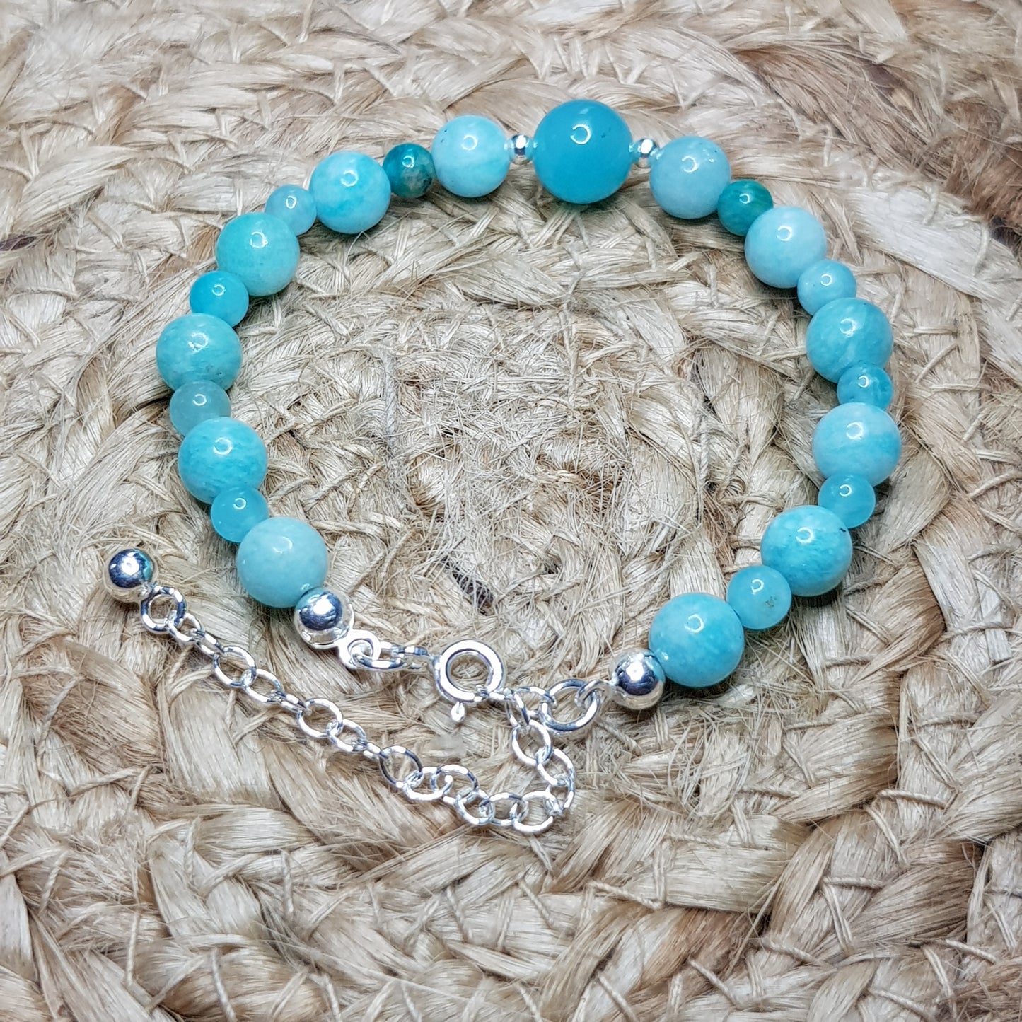 Bracelet amazonite argent 925