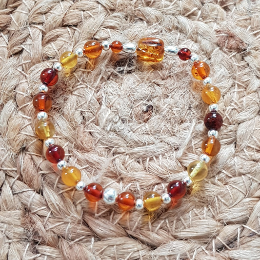 Bracelet ambre argent 925