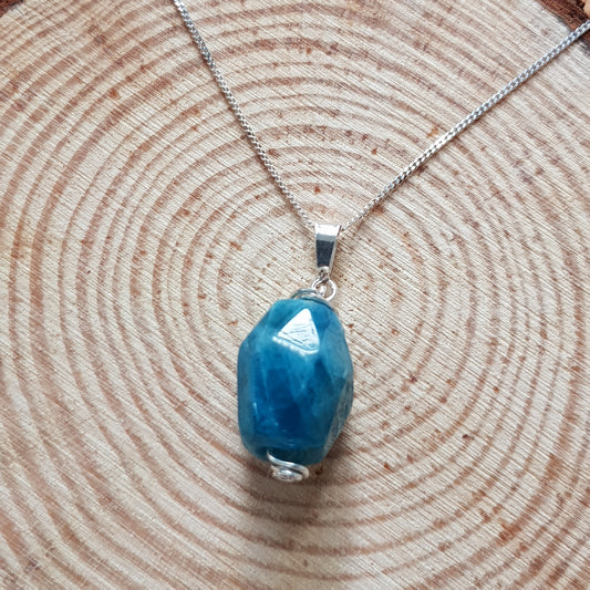 Apatite bleue argent 925