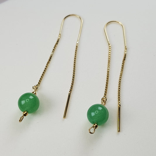 Aventurine argent 925 plaque or 1 micron