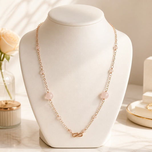 Pendentif Béryl Rose Morganite Argent 925 Plaqué Or Rose