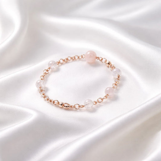 Bracelet Béryl Rose Argent 925 Plaqué Or Rose