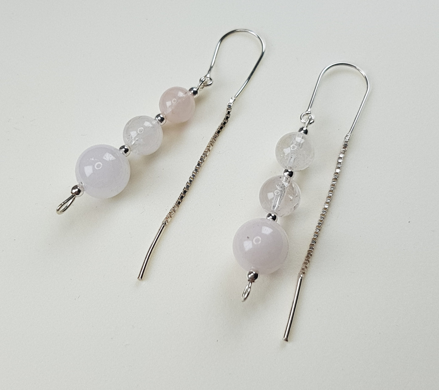 Boucles d'Oreilles Béryl Rose - Argent 925 & Pierre Naturelle