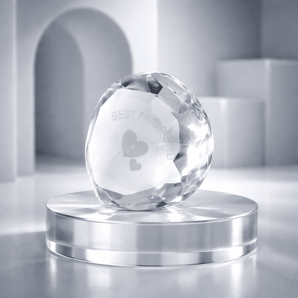 Cœur de Cristal Best Friend - Cadeau d'Amitié Raffiné