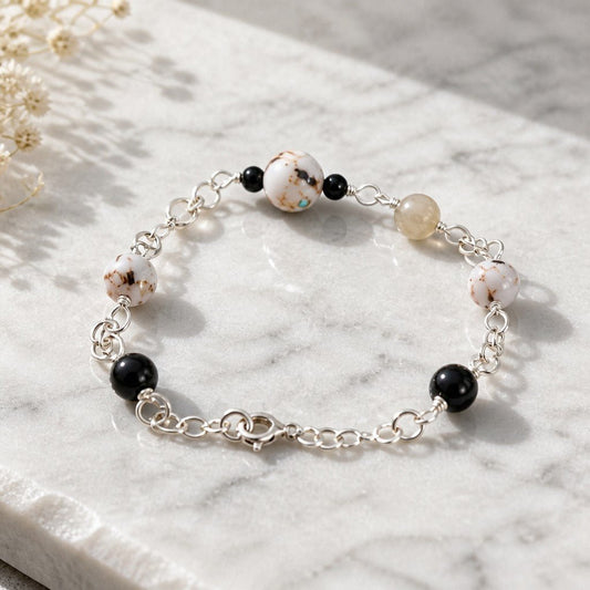 Bracelet Bien-être - Lithothérapie Pierres Naturelles Argent 925