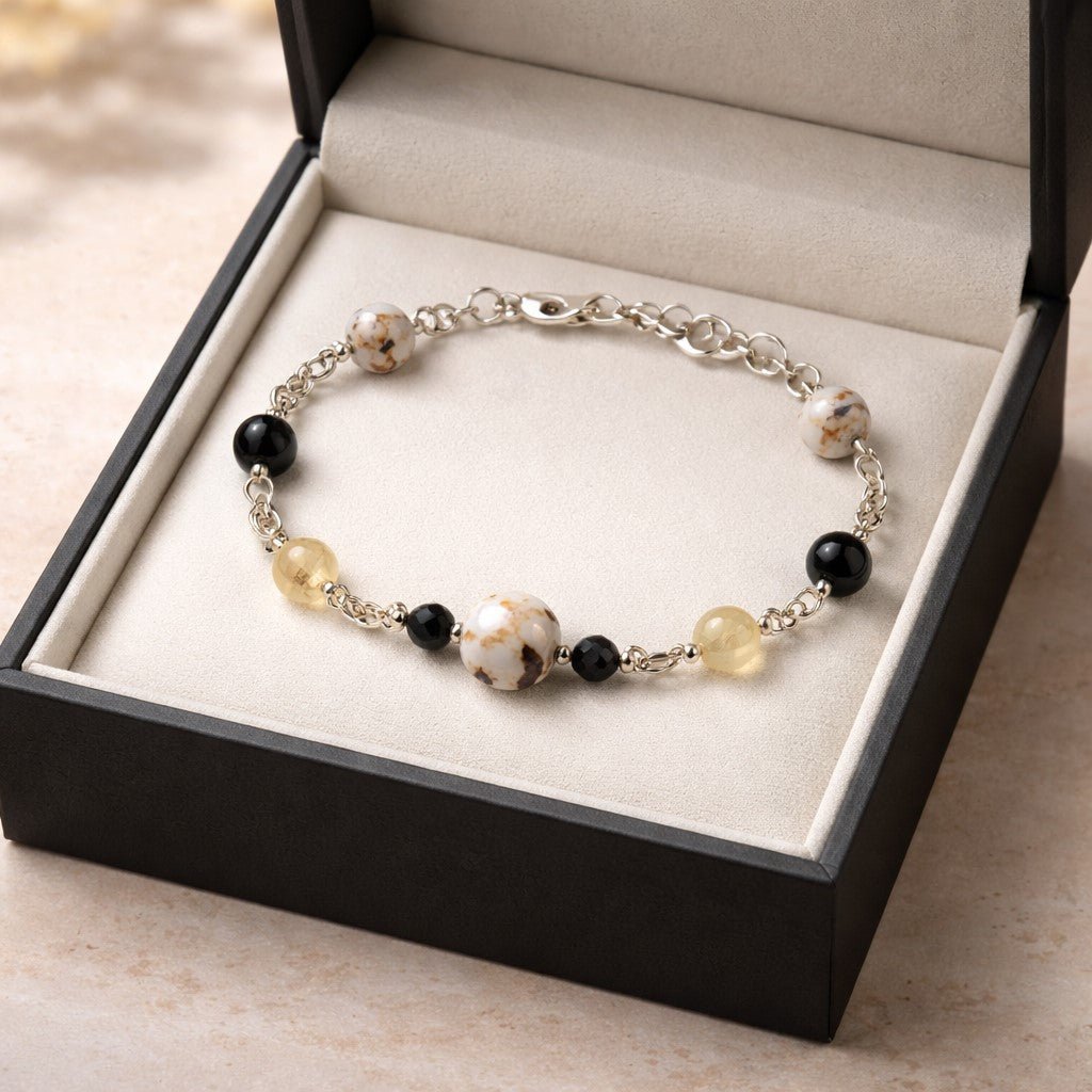 Bracelet Bien-être - Lithothérapie Pierres Naturelles Argent 925