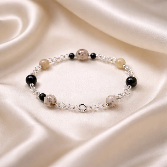 Bracelet Bien-être - Lithothérapie Pierres Naturelles Argent 925