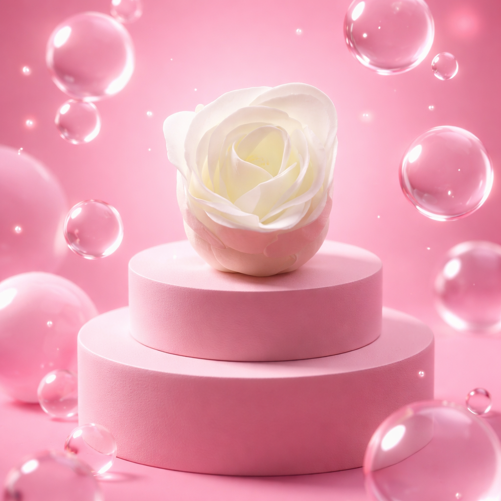 Rose de Bain Blanche - Pétales Parfumés Purs