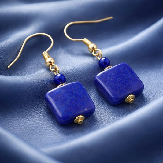 Boucles d'Oreilles Murano Bleu 9244 - Sérénité Vénitienne