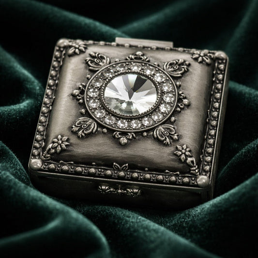 Coffret à Bijoux Métal Carré - Écrin Élégant
