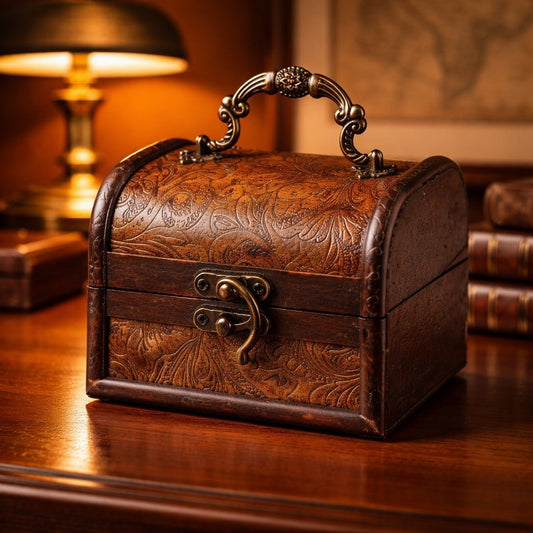 Boîte à Bijoux Bois Style Colonial - Écrin Authentique