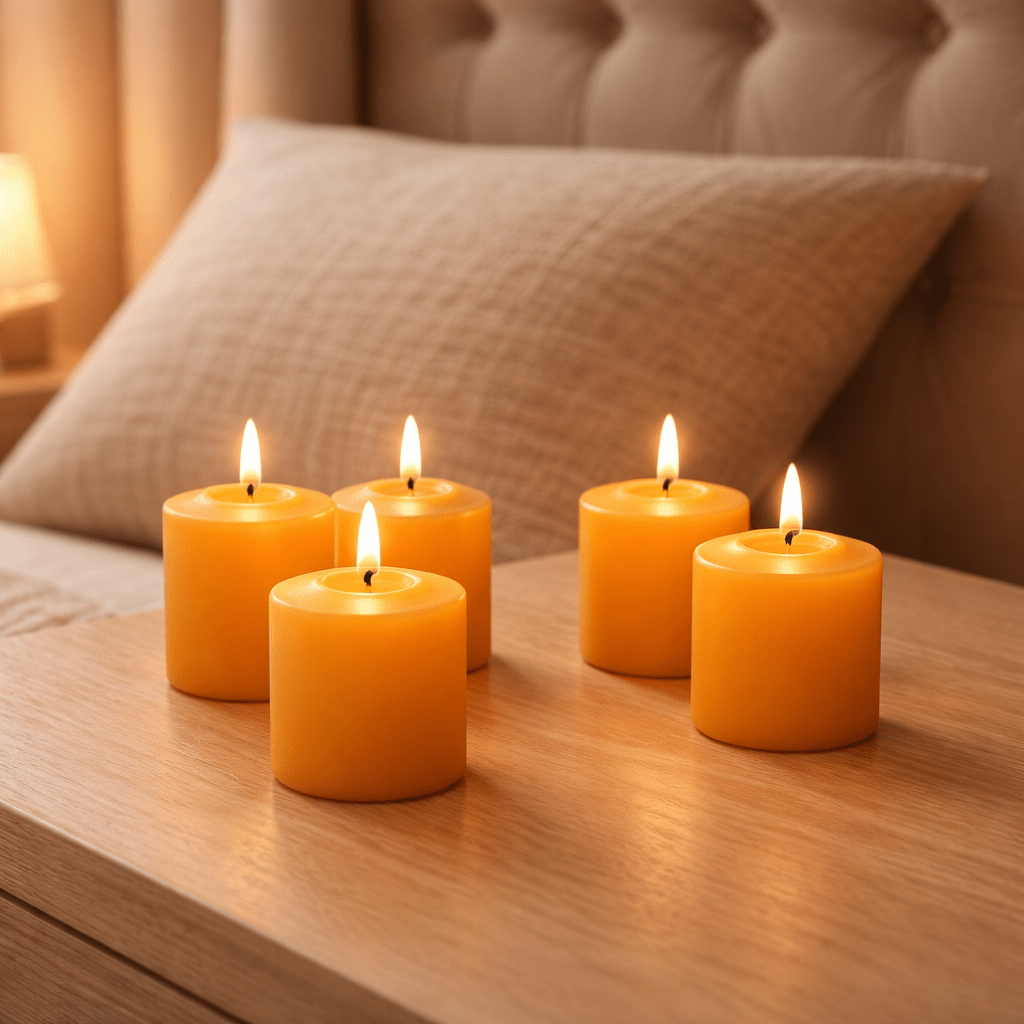 Petite Bougie Votive Soja Pêche cire de soja 100% naturelle