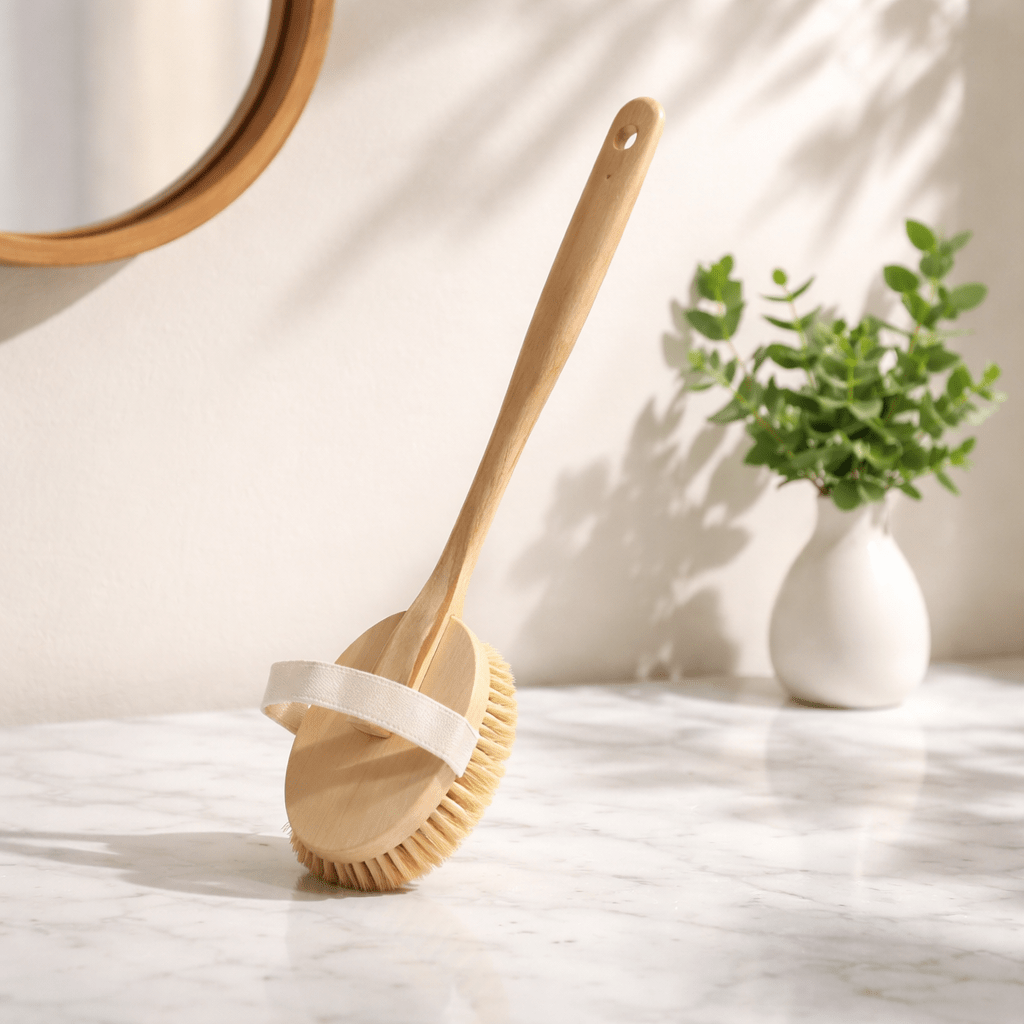 Brosse Gommage Corporel avec Poignée - Exfoliation et Bien-Être