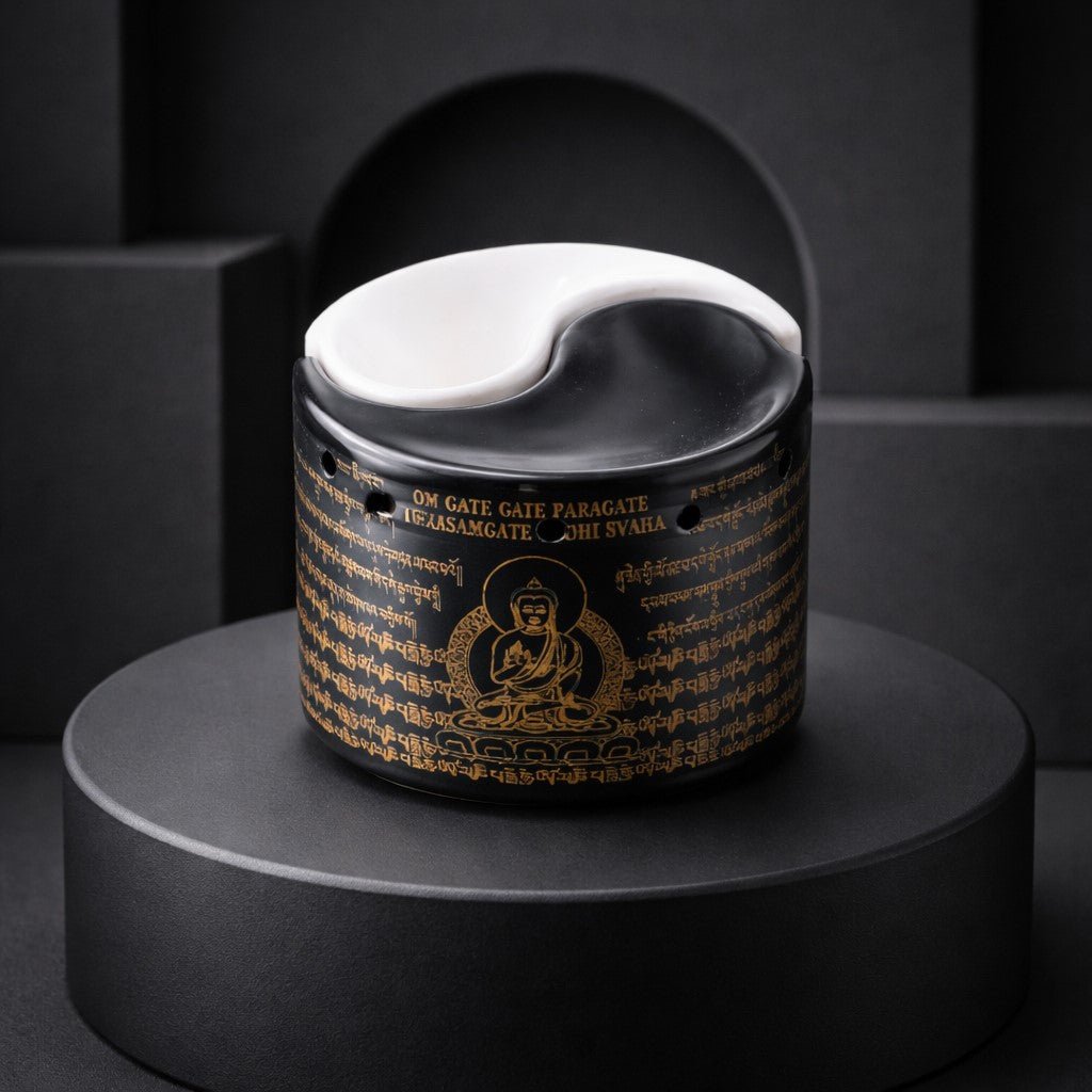 Brûleur à Huile Yin Yang 2 Parties - Équilibre Parfait et Harmonie